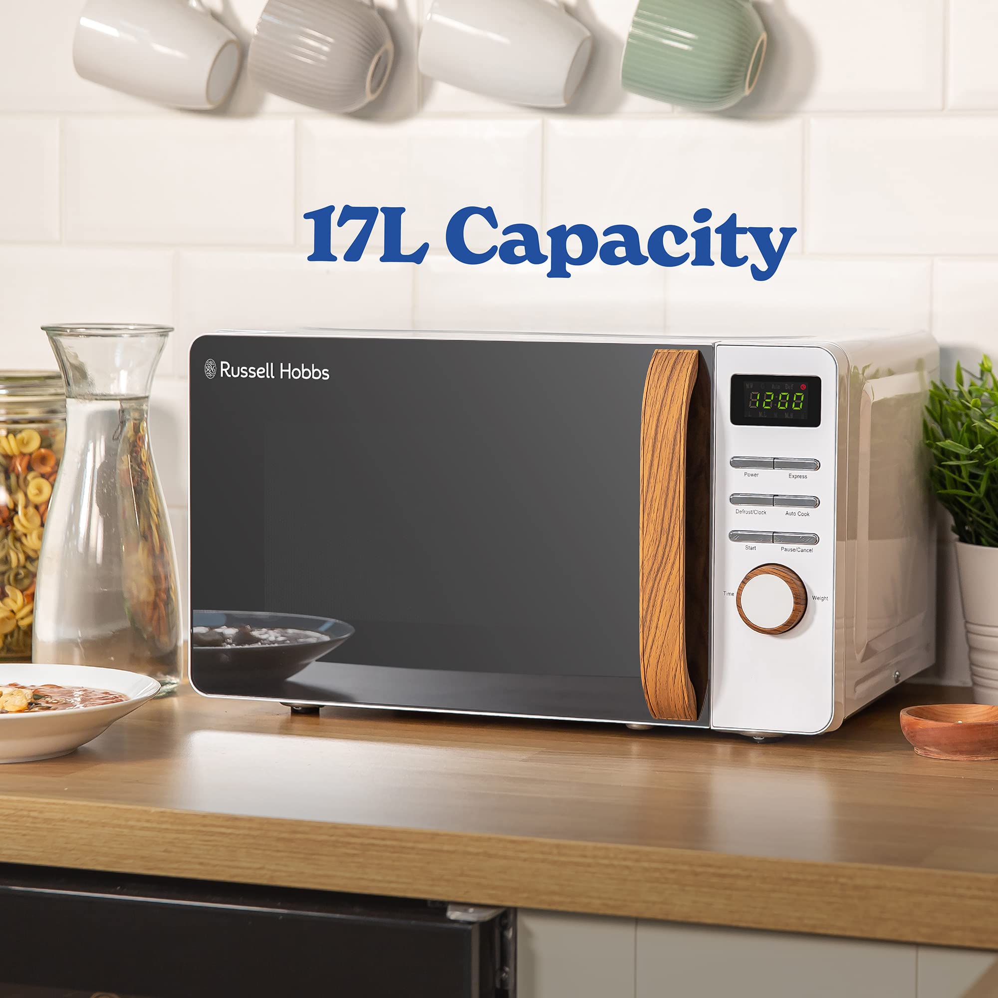 Russell Hobbs RHMD714 Scandi Digital Microwave – 17L 700W White