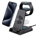 Jolof Store 3-in-1 Wireless Charging Station with Digital Clock