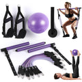 ALongSong Pilates Bar Set | 6 Latex Resistance Bands & Door Anchor Kit