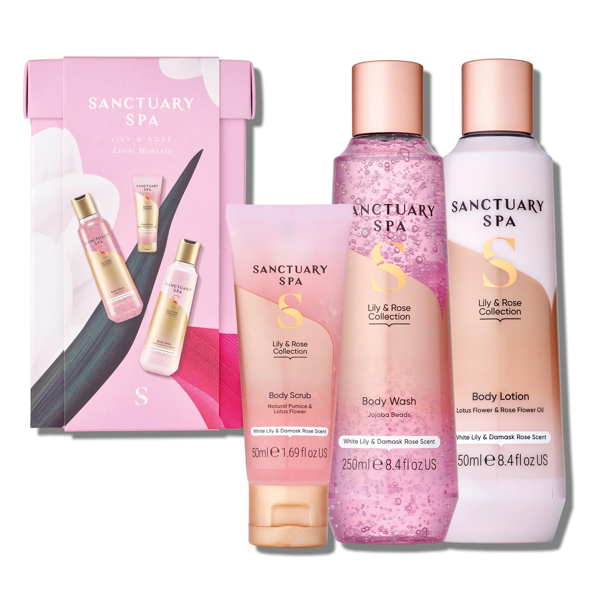 Sanctuary Spa Little Moments Lily & Rose Body Care Gift Set - 3 Piece Vegan