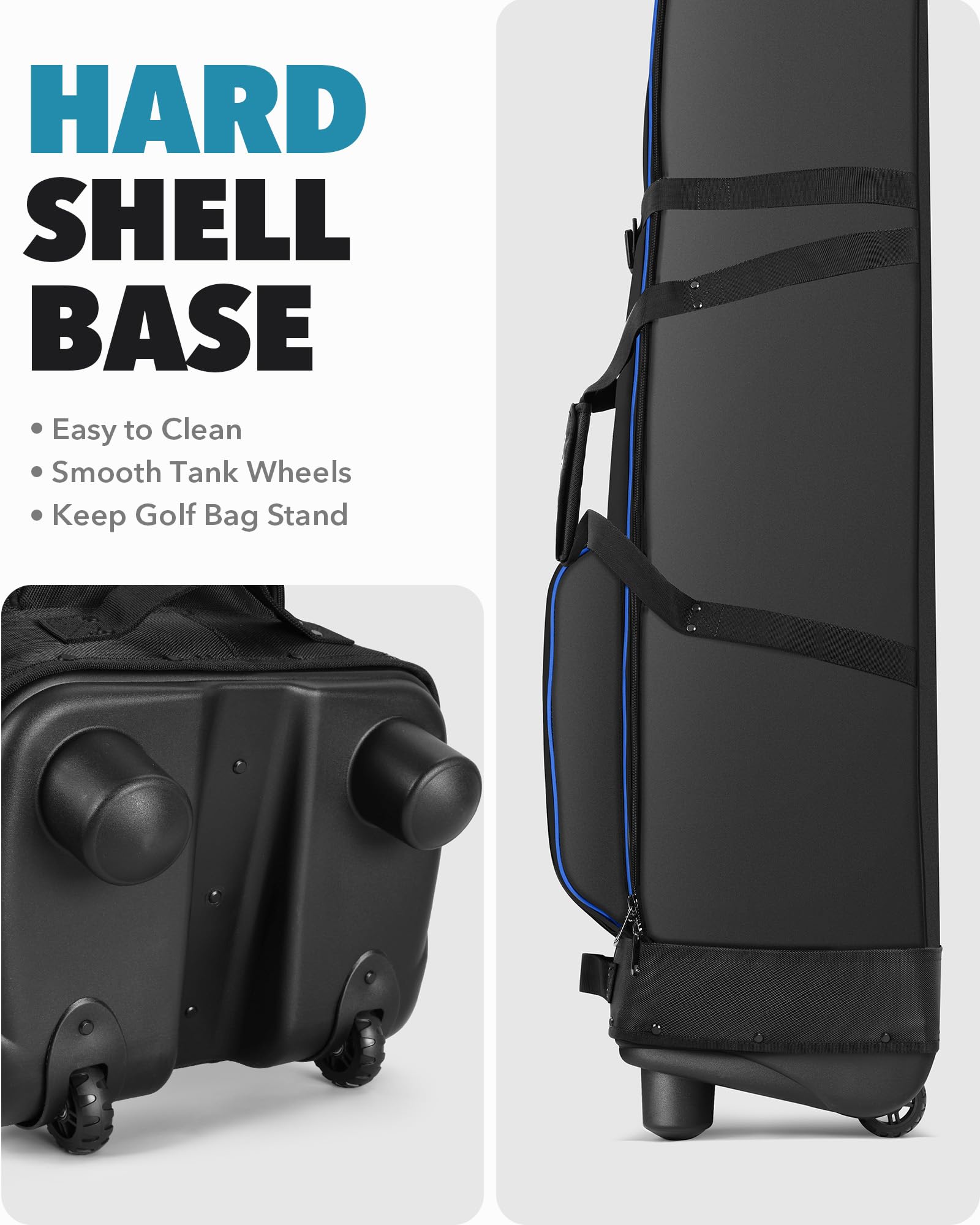 Findway Golf Travel Bag with Wheels | 1680D Waterproof Oxford Flight Case