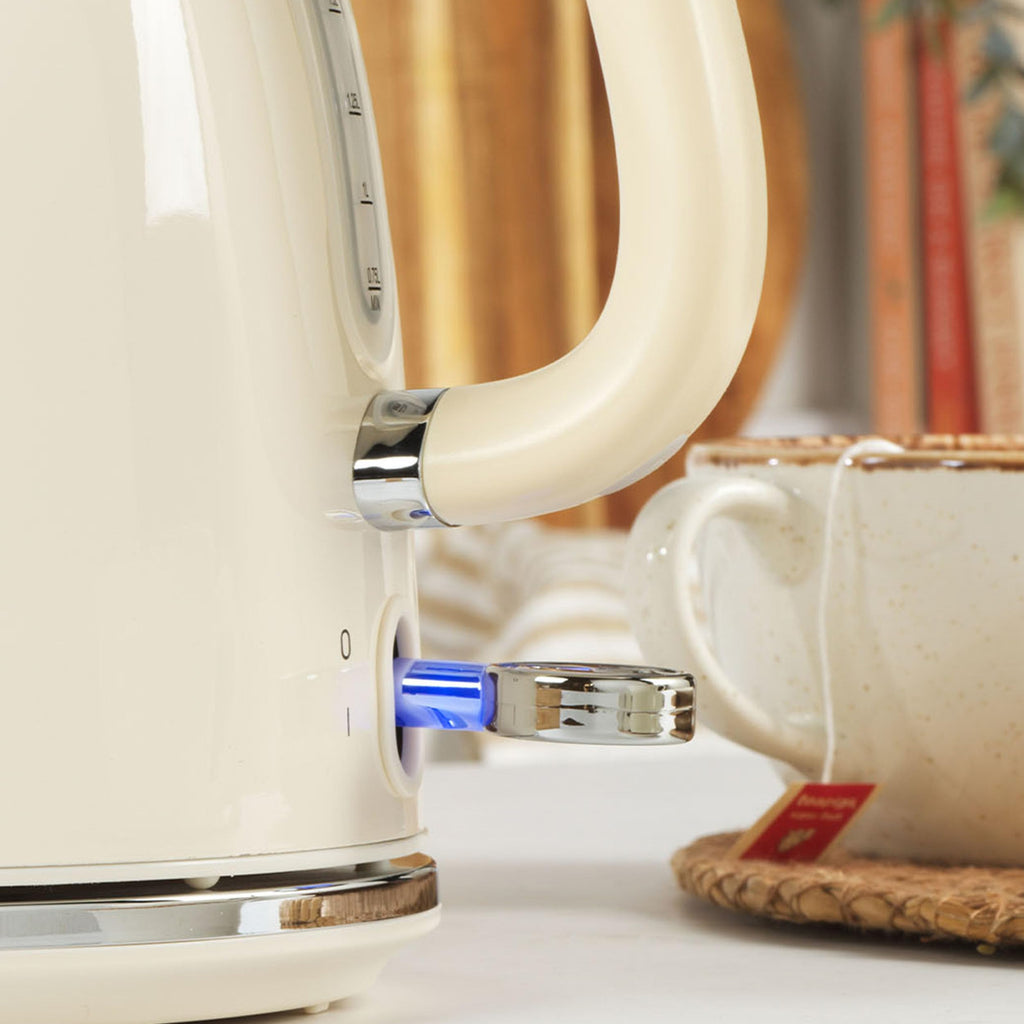 Salter Retro Kettle & 4-Slice Toaster Set | 1.7L Fast Boil | Cream