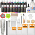 Nicpro Acrylic Pouring Kit – 19 Colors Fluid Art Starter Set with Tools