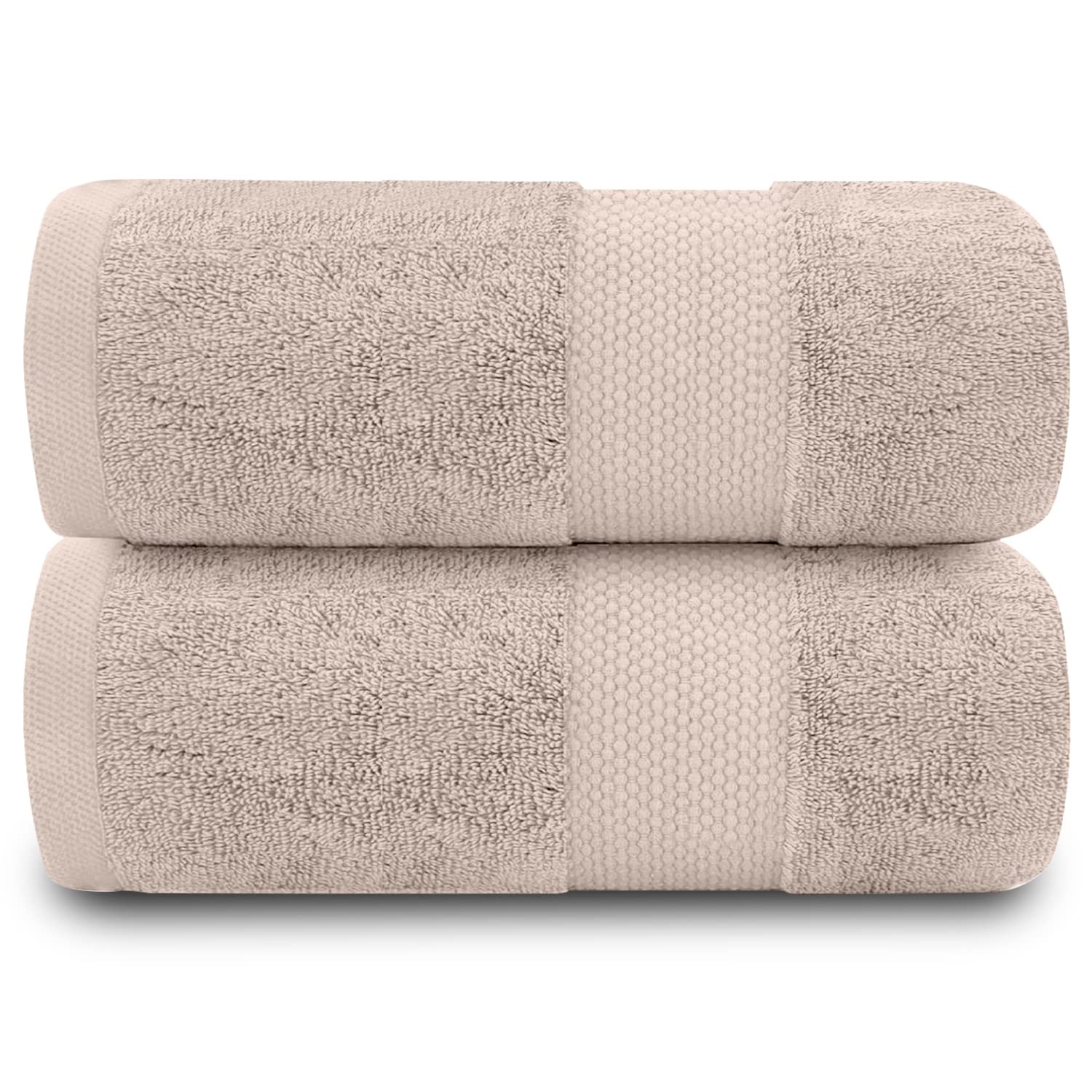 GC Gaveno Cavailia Miami 100% Cotton Bath Sheets – 700 GSM Mocha, 2PK