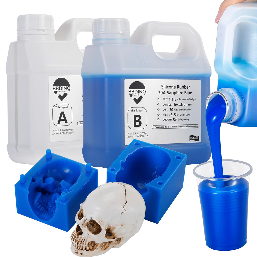 BBDINO Silicone Mold Making Kit | 30A Liquid Silicone for Resin | 4.4 lbs
