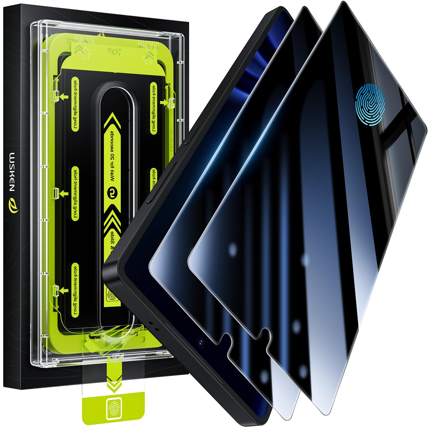 WSKEN Samsung Galaxy S25 Ultra Privacy Screen Protector - 9H Tempered Glass