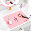 Silicone Dressing Table Mat Protector for Makeup, 40x30cm, Sakura Pink - image 1