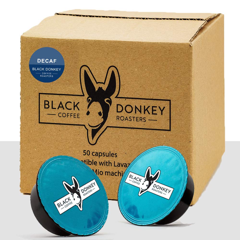 Black Donkey Decaf Coffee Pods - 50 Capsules for A Modo Mio Machines