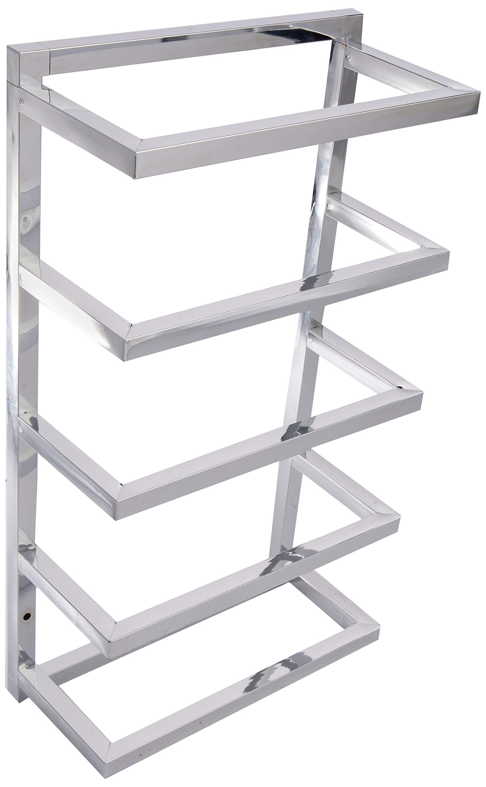 House & Homestyle Chrome 5 Tier Towel Holder | Wall Mounted Storage Rack