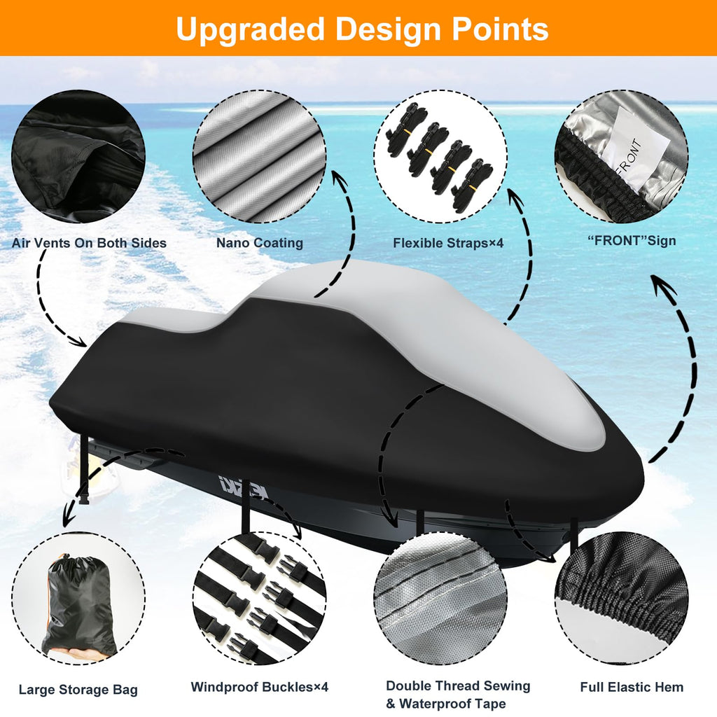 Waterproof Jet Ski Cover – 420D Heavy Duty UV Resistant PWC Cover