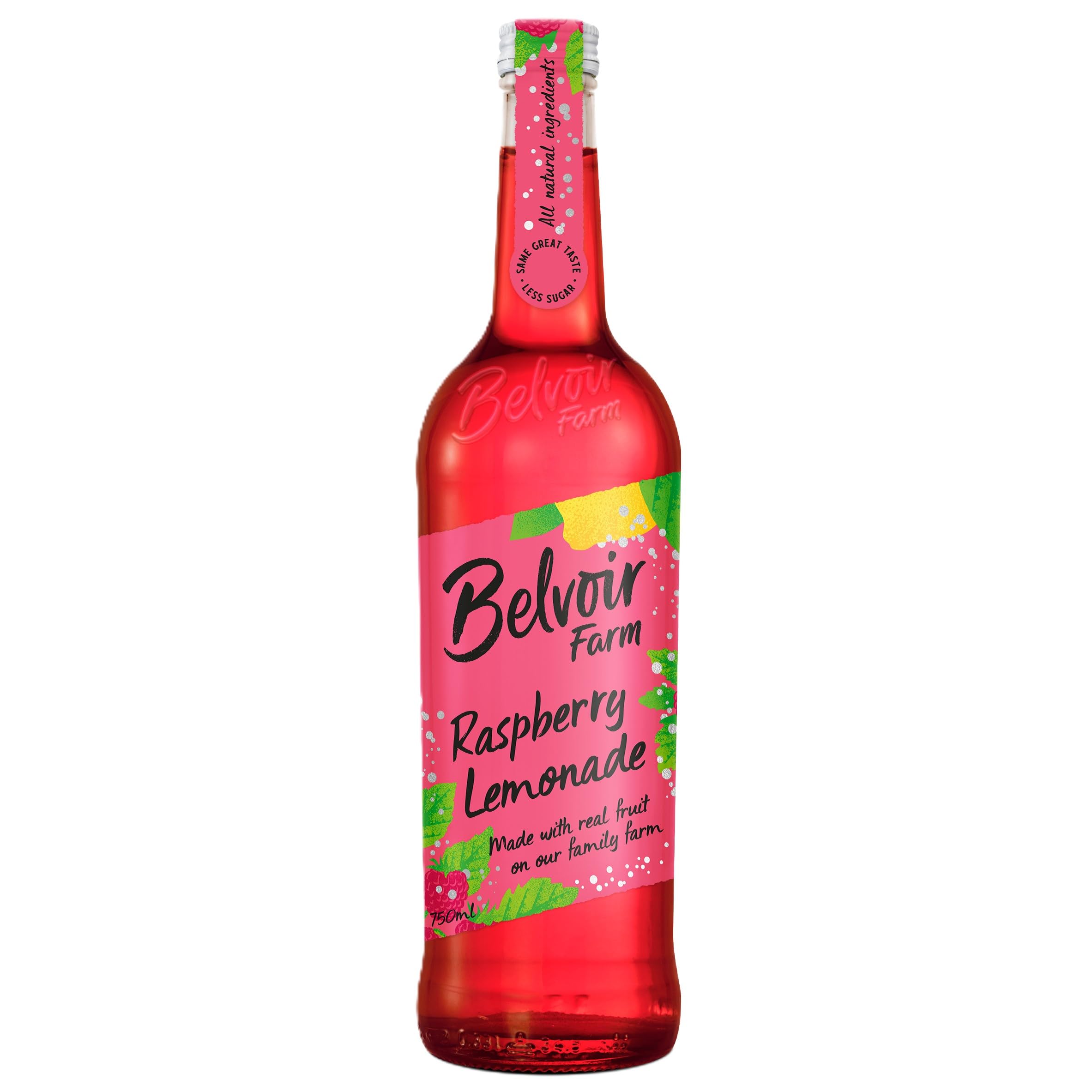 Belvoir Fruit Farms Raspberry Lemonade Presse - Sparkling Juice, 750ml