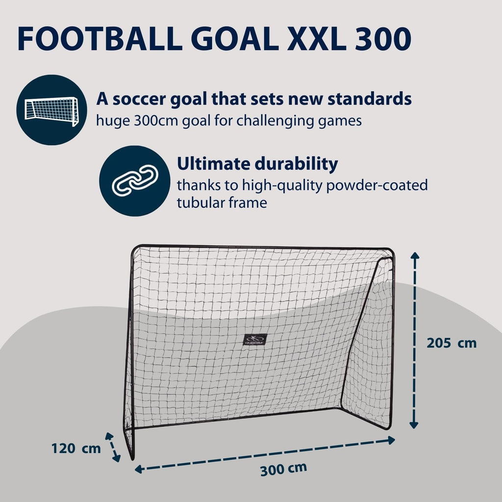 HUDORA XXL Soccer Goal – Weatherproof Steel Football Goal for Training