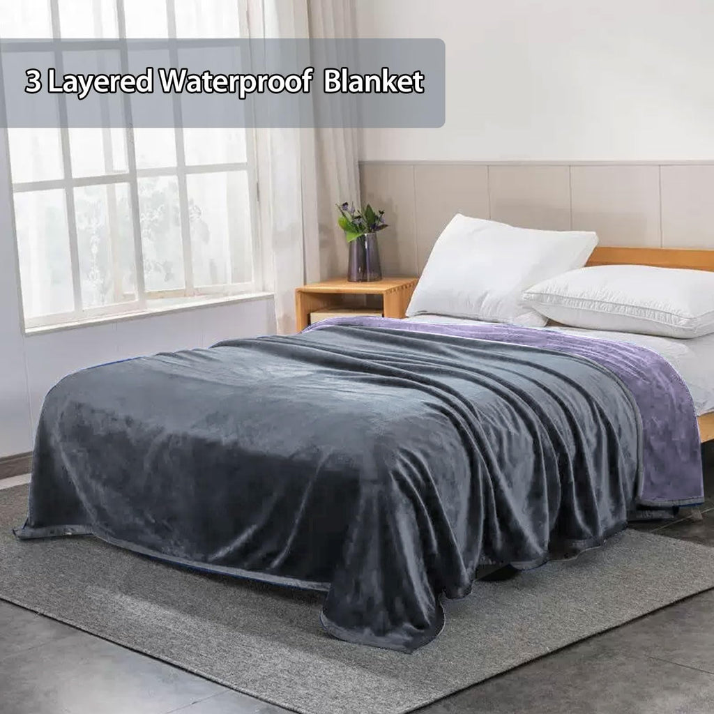 YISURE Waterproof Reversible Blanket – 80x60 Flannel Bed & Sofa Cover
