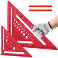 Flintronic 2-Piece Speed Square Set | 7 & 12 Inch Aluminum Alloy Rulers