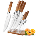 Jolof Store 5-Piece Stainless Steel Knife Set with Wood Grain Handles