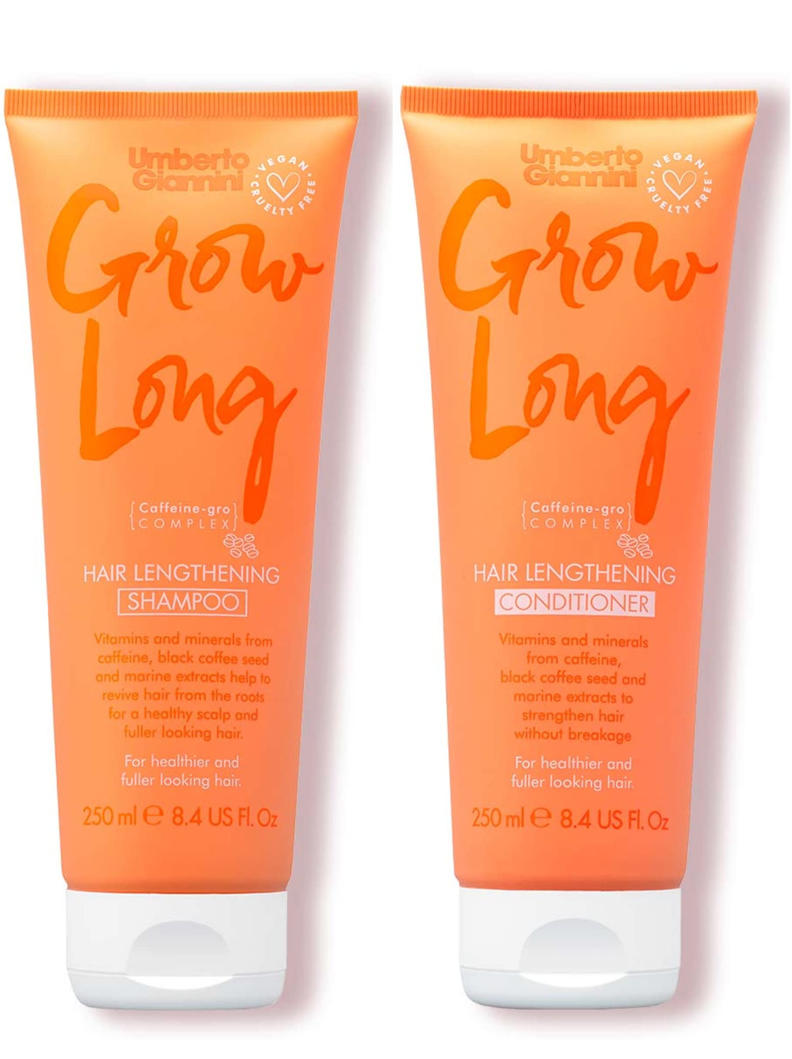 Umberto Giannini Grow Long Shampoo & Conditioner Duo | Caffeine 2-Pack