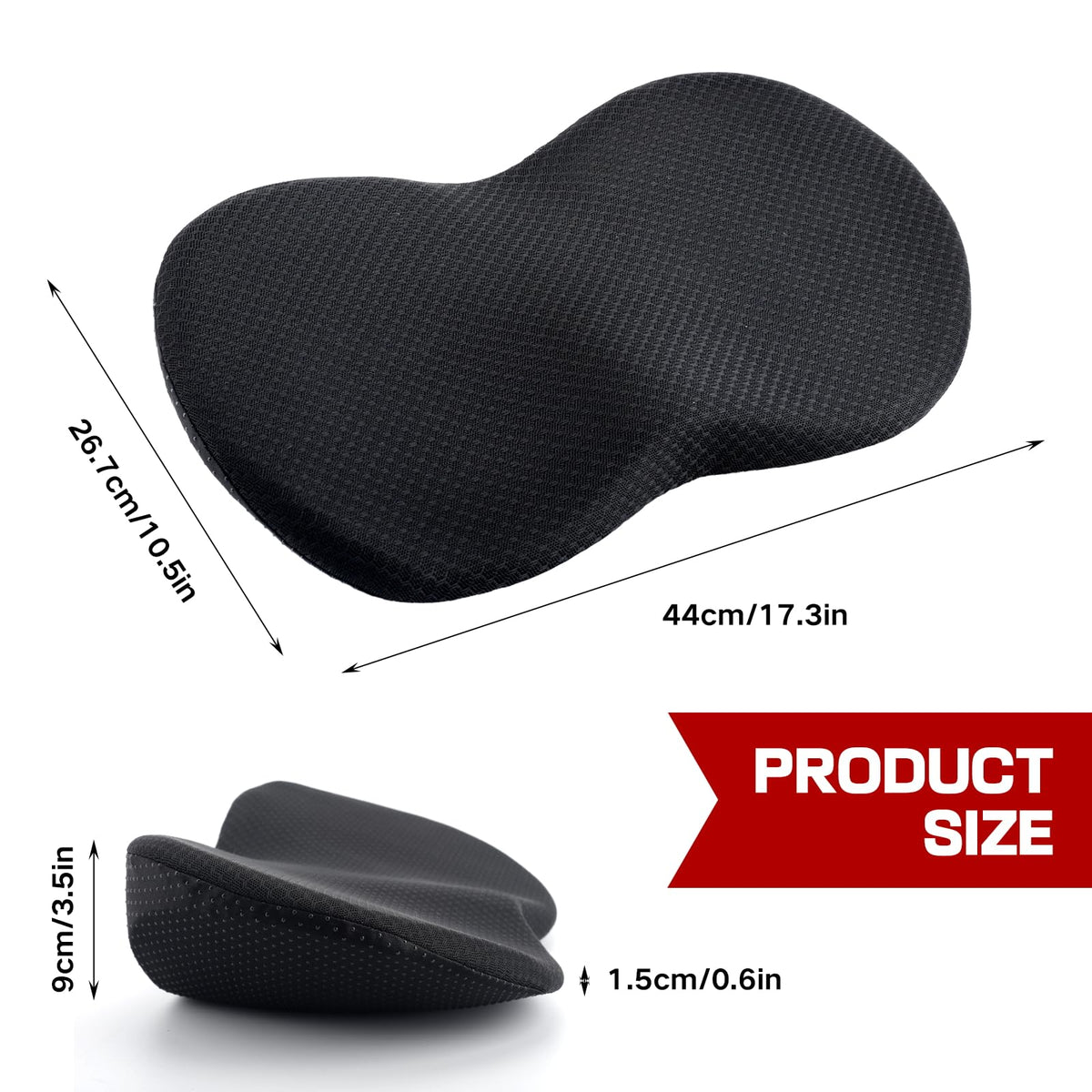HIAHXC Memory Foam Car Seat Cushion Wedge Driver Cushion for Sciatica - image 2
