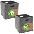 2 Cube Storage Boxes 33x33x33 - Compatible with IKEA Kallax Foldable Shelf Cubes