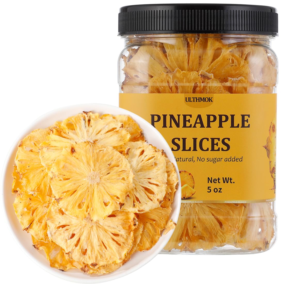 Dried Pineapple – 5oz Natural Dehydrated Slices, No Sugar