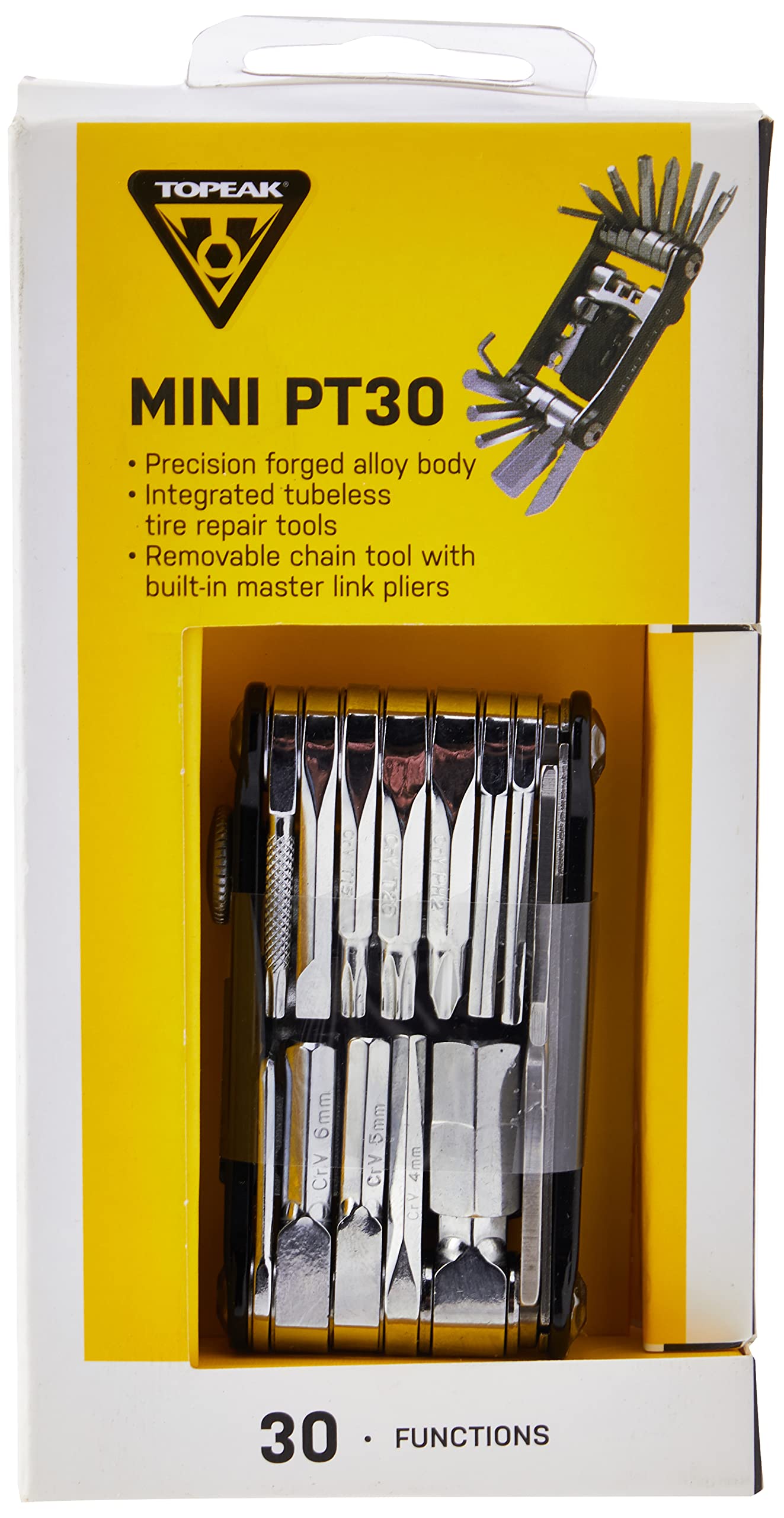 Topeak PT30 Mini Tool – 30 Function Precision Bike Multitool, Black