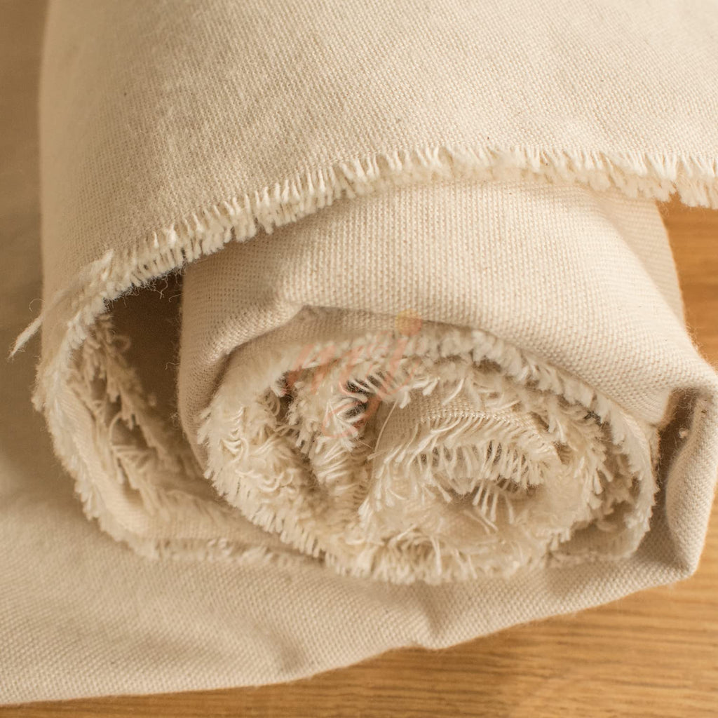 Jolof Store Natural Unbleached 100% Cotton Canvas Fabric - 10 Metre