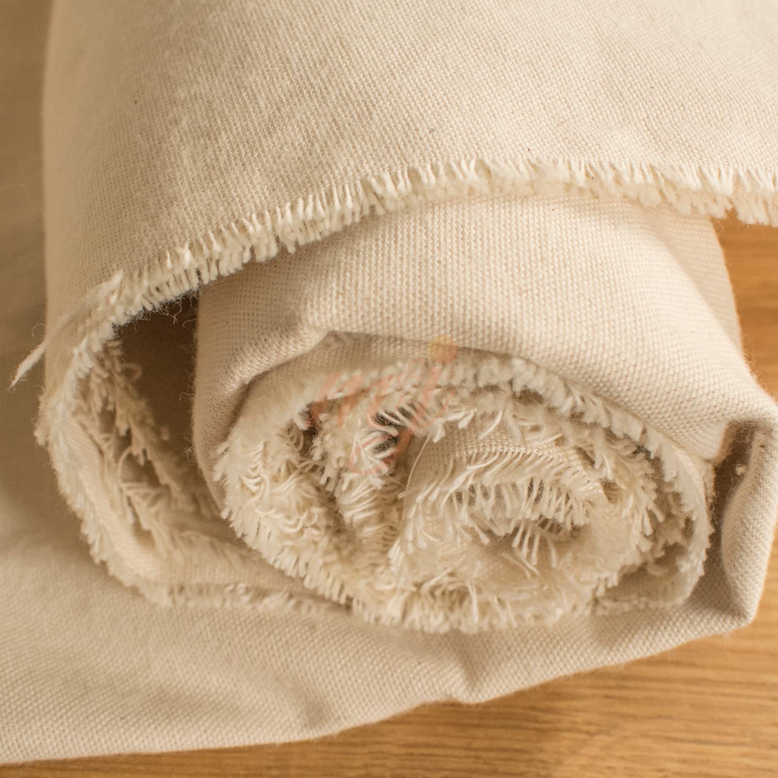 Jolof Store Natural Unbleached 100% Cotton Canvas Fabric - 10 Metre