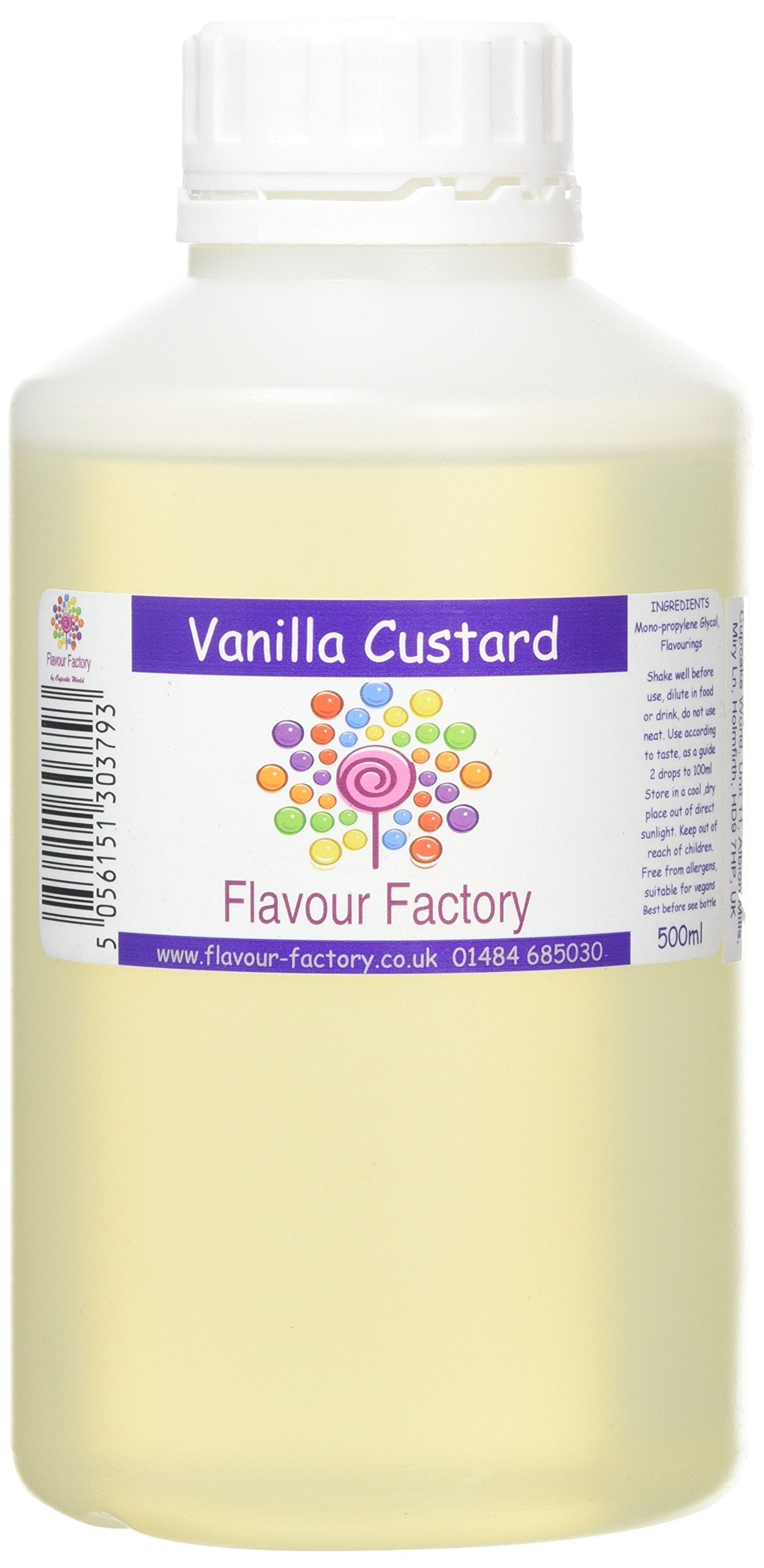 Flavour Factory Vanilla Custard Intense Food Flavouring - 500ml