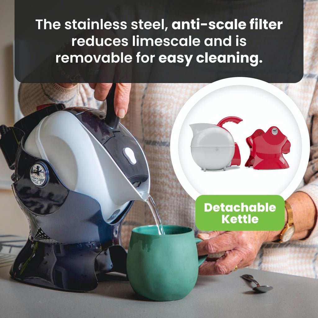 Uccello Electric Safety Kettle - 1.5L Tipping Base Aid for Seniors