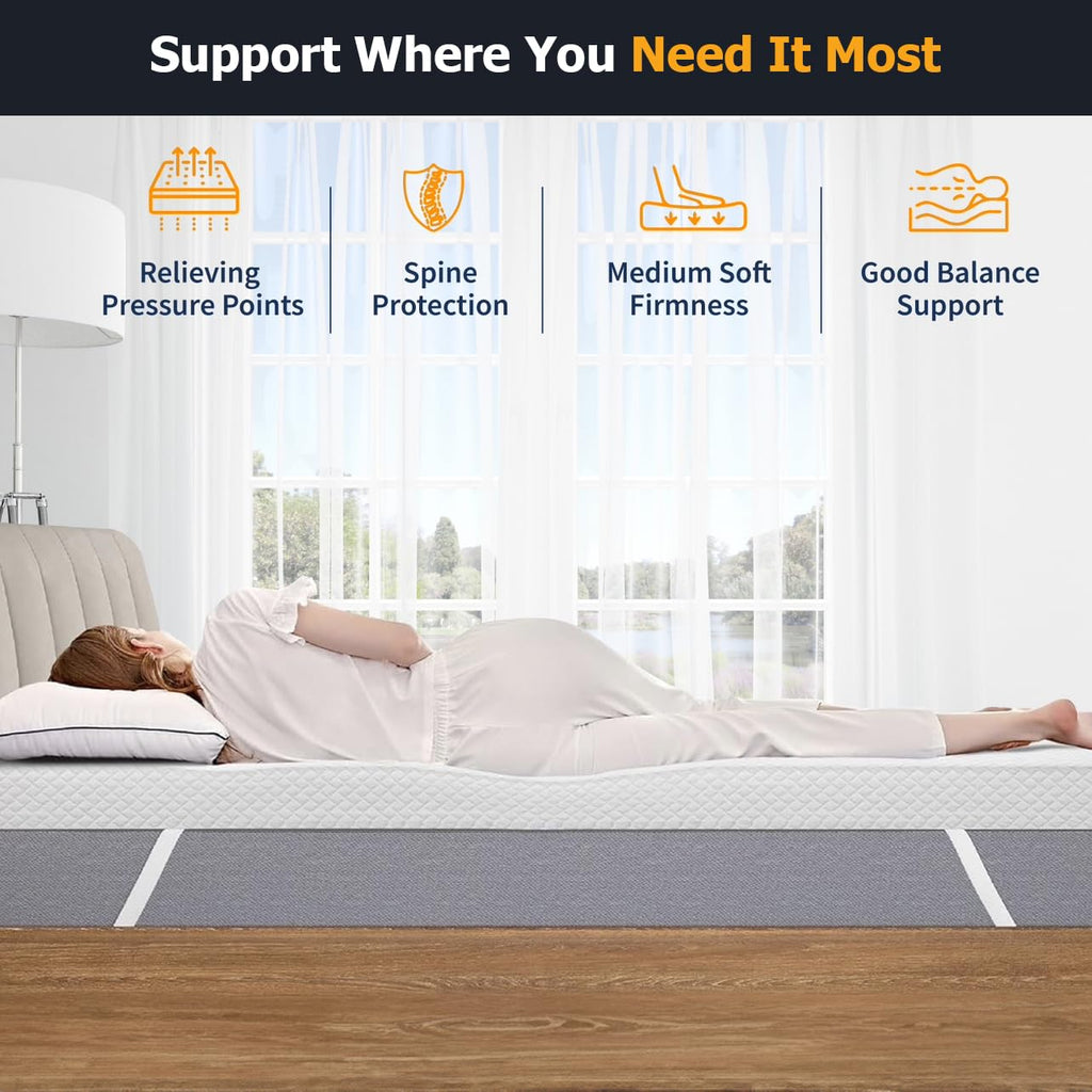 7cm Memory Foam Mattress Topper | Cooling Orthopedic Pad