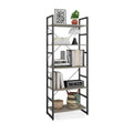 TREETALK 5-Tier Industrial Bookshelf – Grey Standing Storage Rack