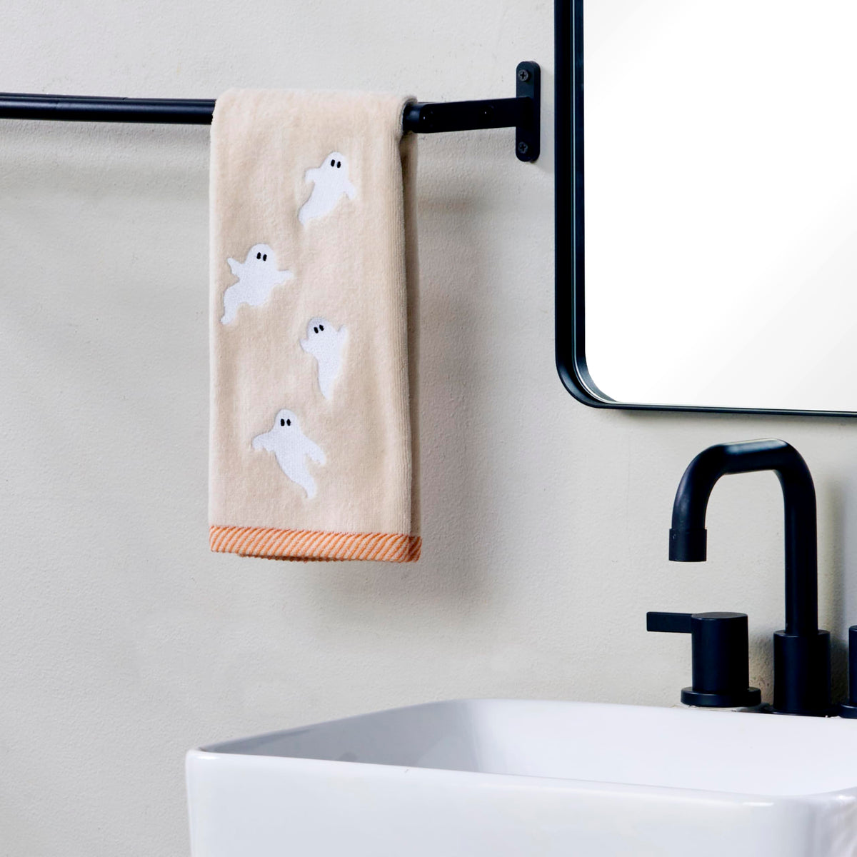 SKL Home Halloween Tossed Ghosts Hand Towel 2 pc Set for Bath/Kitchen/Bar & Gift - image 3