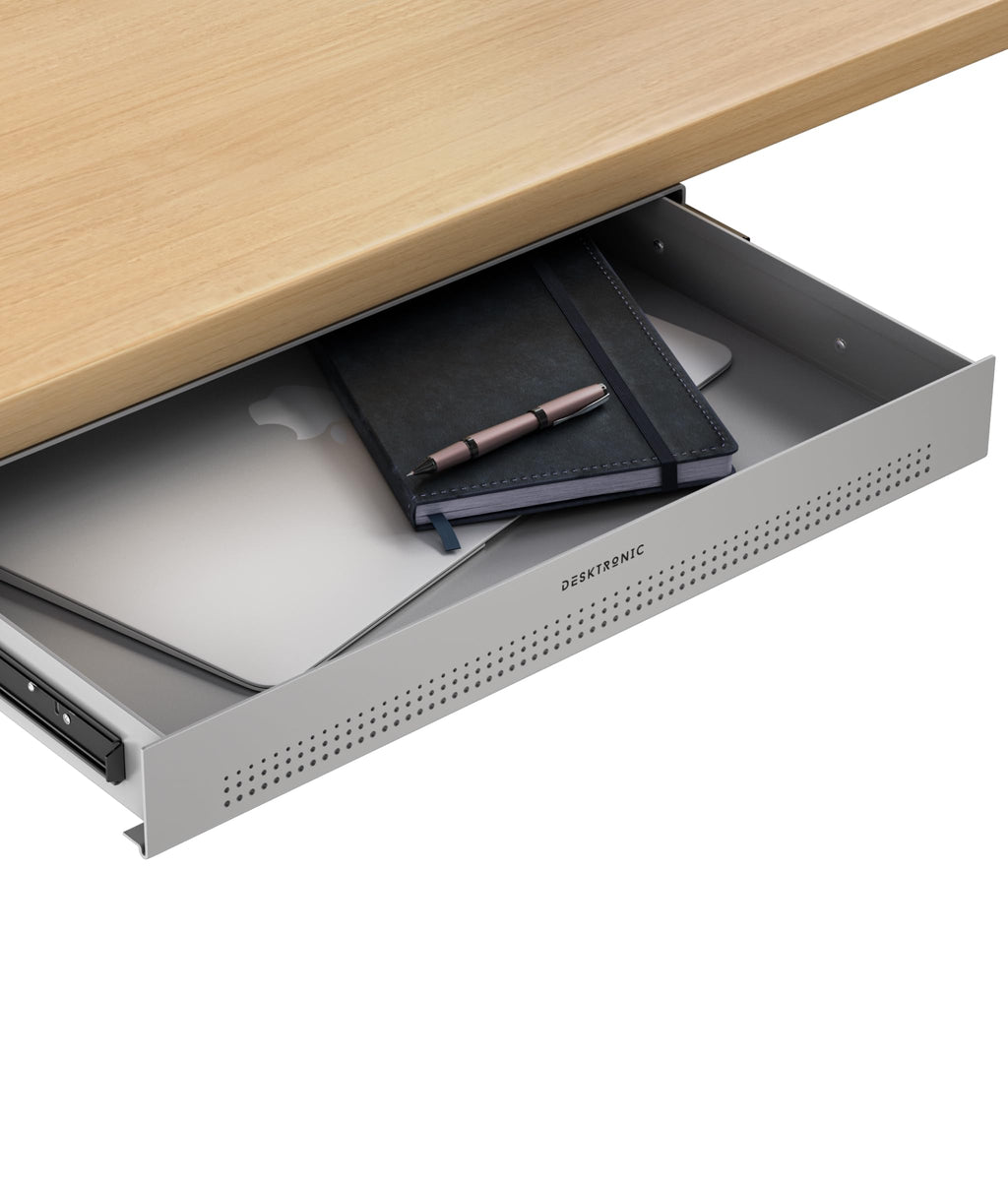 Jolof Store Under Desk Drawer – Metal Hidden Table Organizer (Gray)