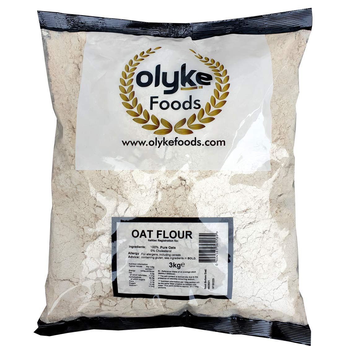 Olyke Oat Flour 3kg – 100% Whole Grain Gluten-Free Baking Flour
