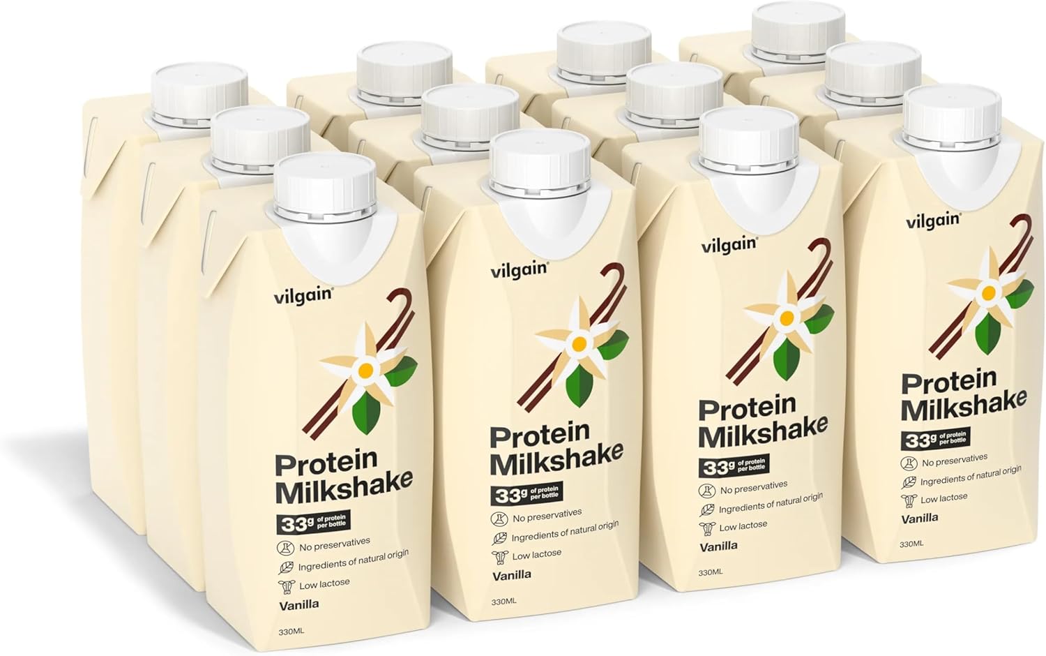 High Protein Milkshake – Low Lactose Vanilla (12x330ml)