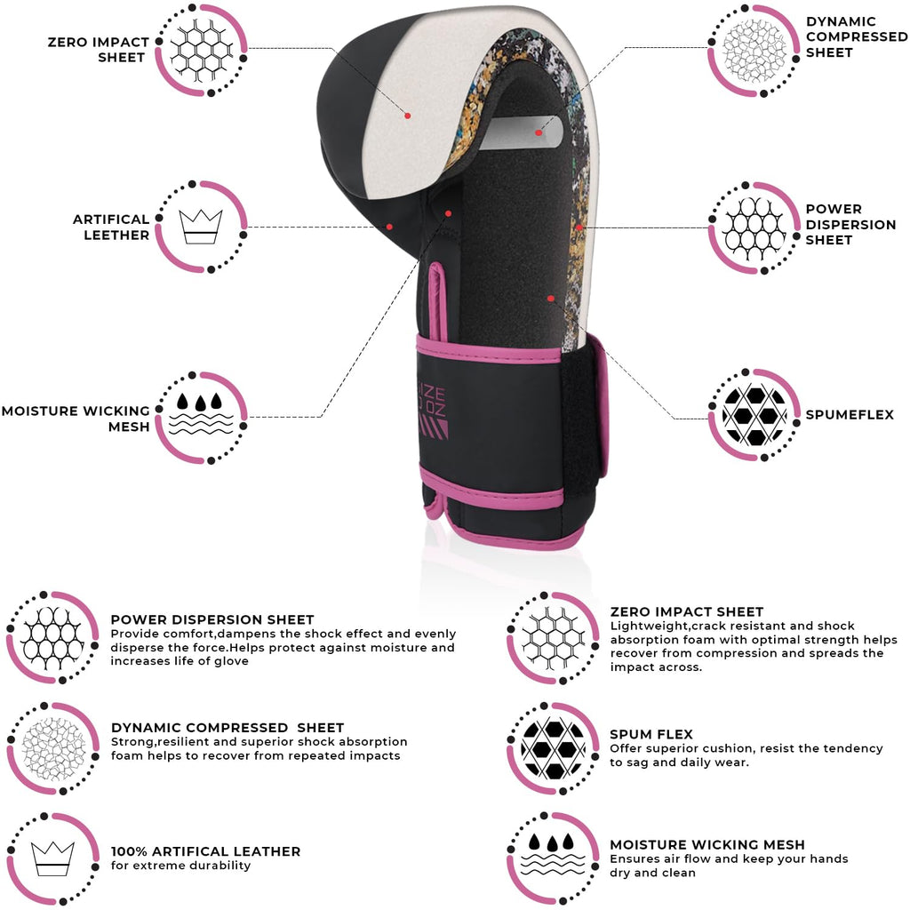 AQF Kids Boxing Gloves and Pads Set | Junior MMA & Kickboxing Training Gear