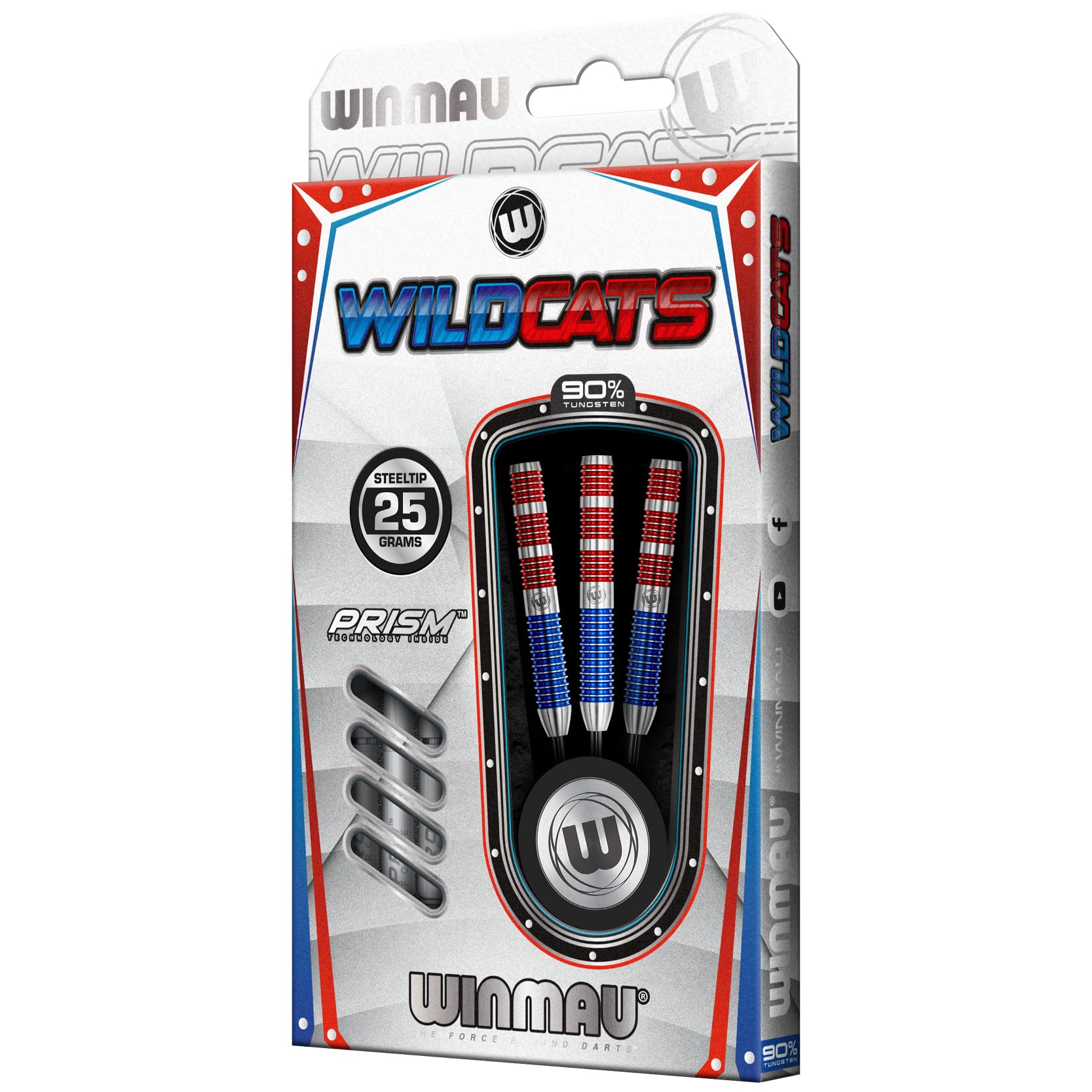 Winmau Wildcats 90% Tungsten Steeltip Darts Set - 25g Professional