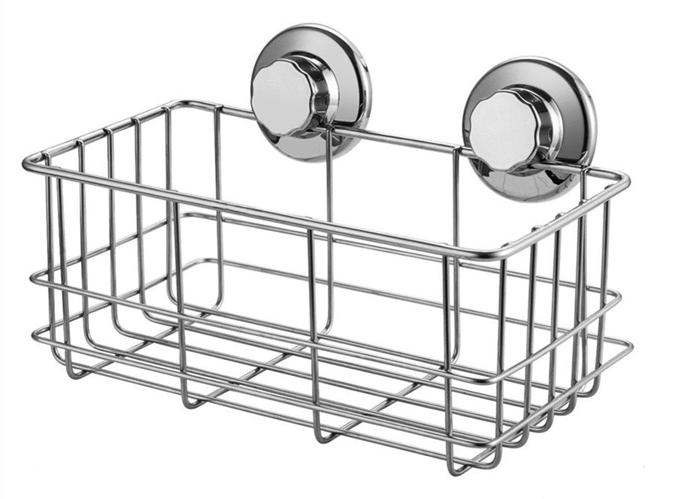 SANNO Suction Shower Caddy – Rustproof Stainless Steel Bathroom Shelf