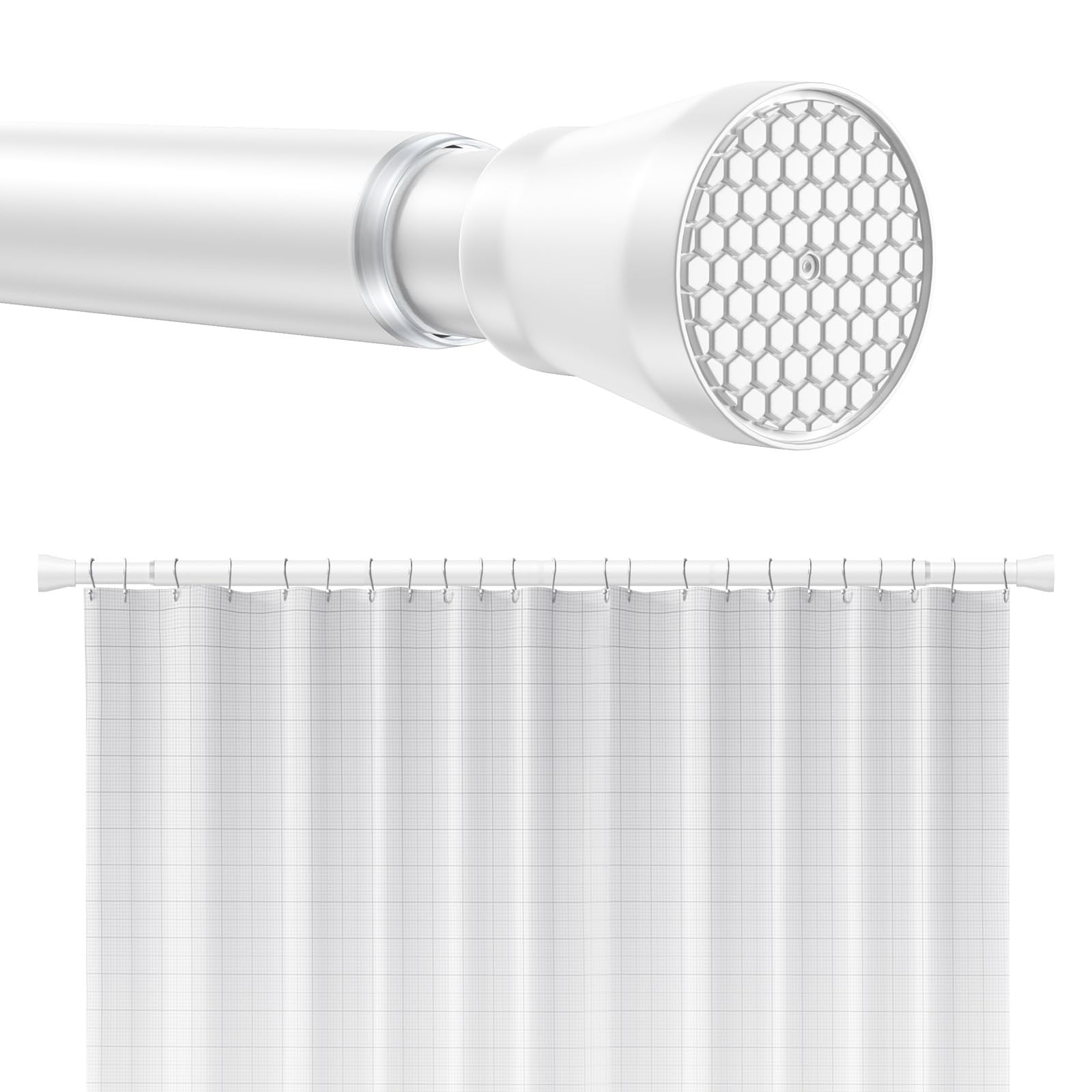 Jolof Store Stainless Steel Tension Shower Curtain Rod, 113–197cm