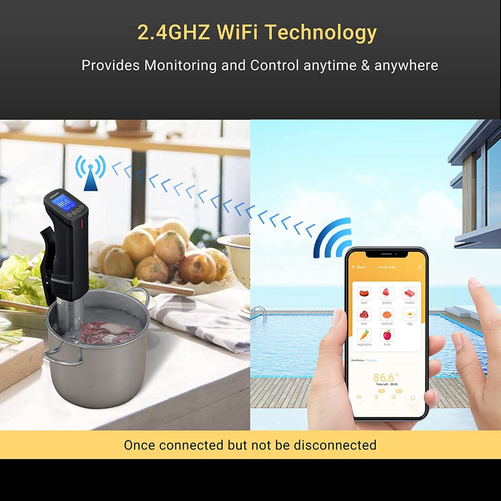 Inkbird ISV-100W Sous Vide WiFi Immersion Circulator | 1000W Precision Cooker
