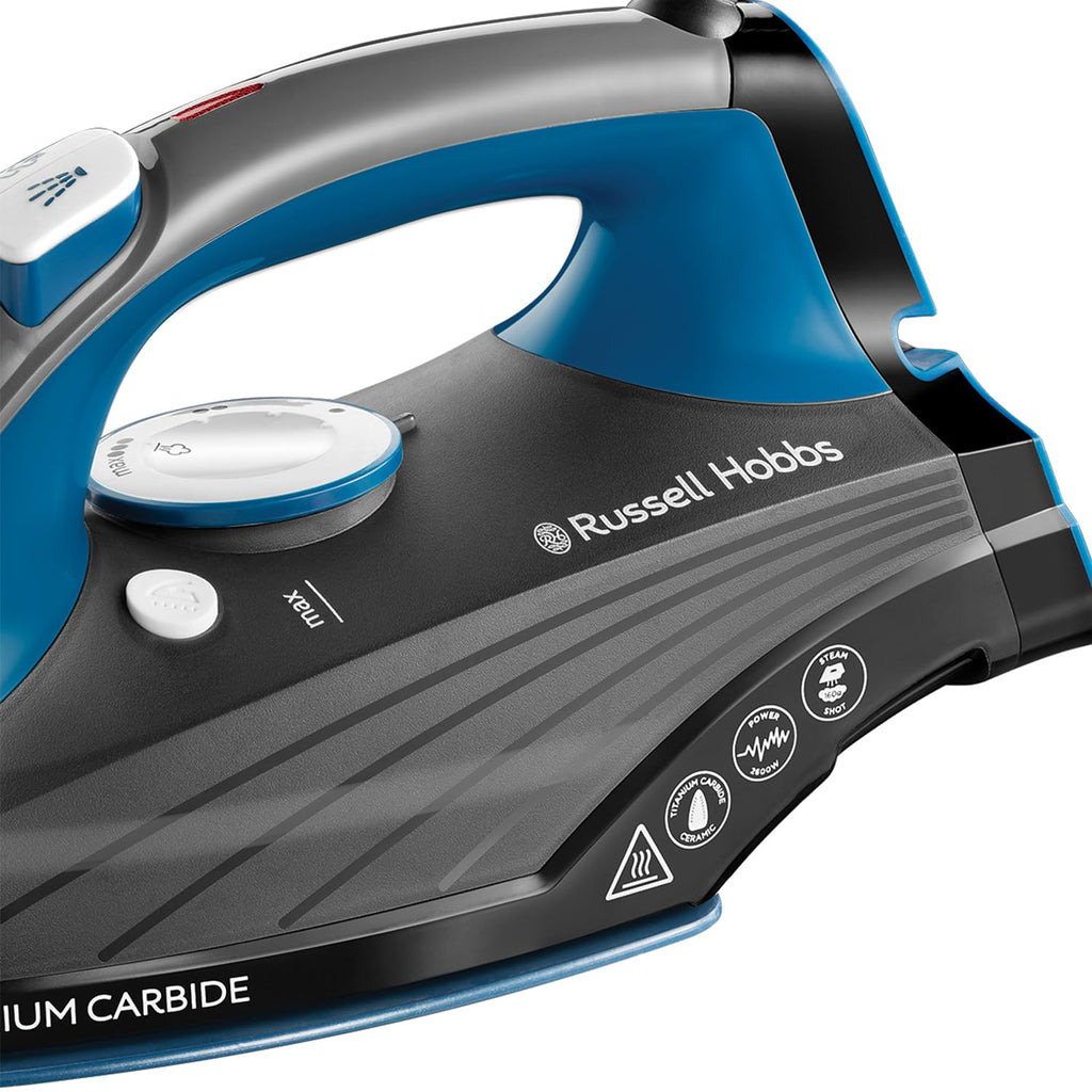 Russell Hobbs Titanium Carbide Steam Iron | 2600W with 160g Steam Shot