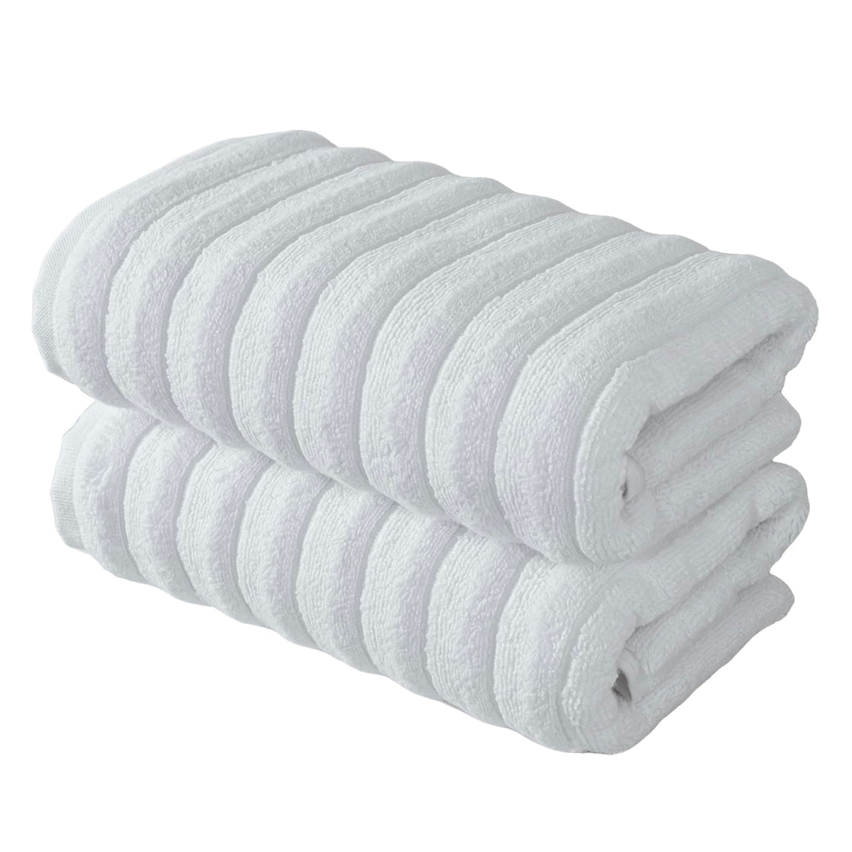 BERIBO Cloud Turkish Towel Set 100% Cotton 620gsm Alpine White, 2 Hand Towels - image 1