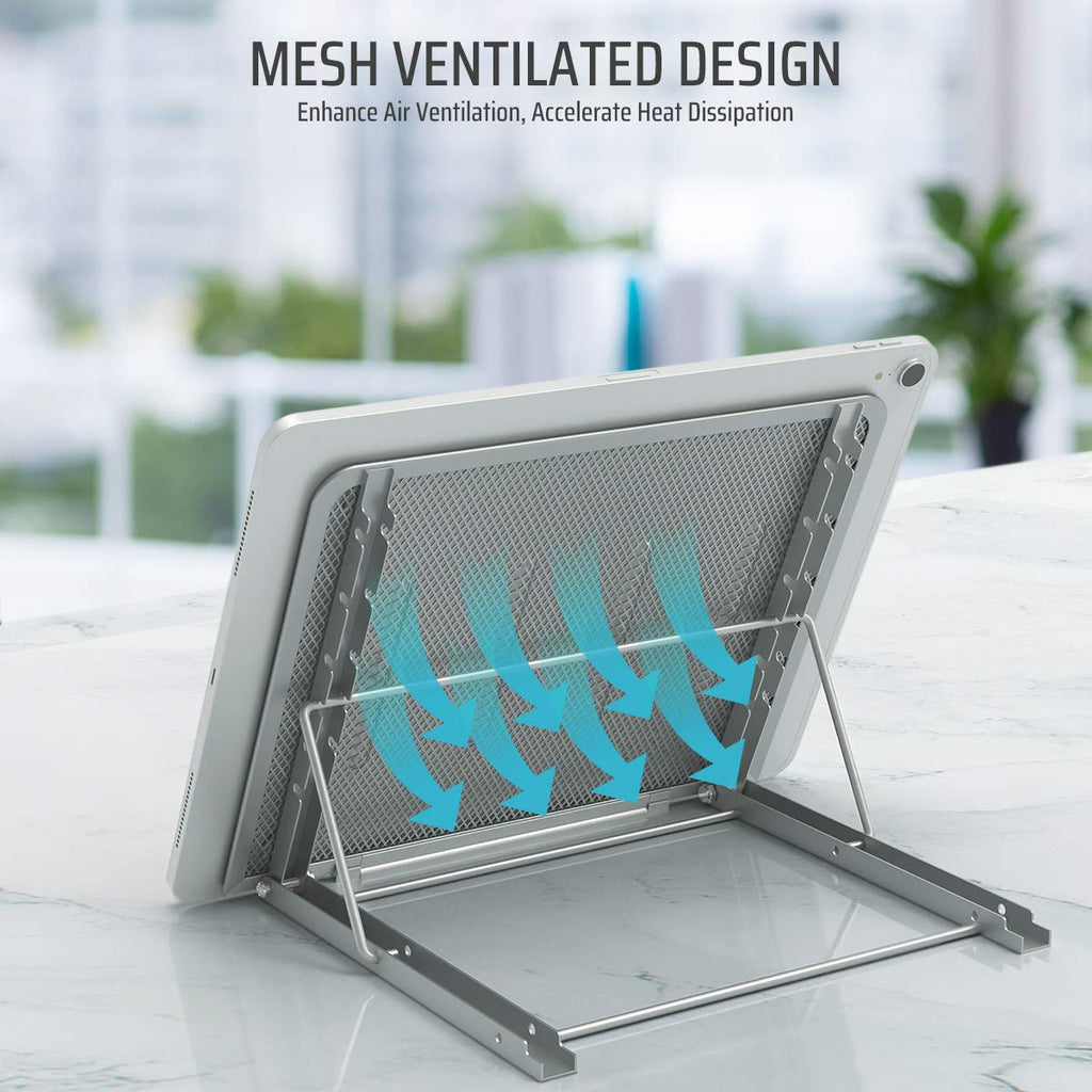 Lidasen Laptop Stand Tablet,Foldable Portable Ventilated Desktop Laptop Holder, Cooling Stand 10"-15.6" compatible with Dell XPS, HP