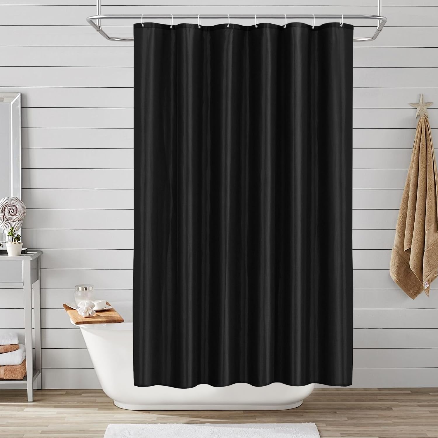 LUKDUNG Polyester Shower Curtain – Anti-Mould Waterproof Fabric, 120x180cm