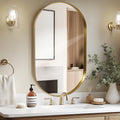 LunaMirror Oval Gold Wall Mirror – 60x90 CM Aluminum Vanity Mirror