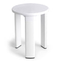 TATAY Round stool, with three legs, made of resistant plastic, easy to clean. White colour, glossy finish - image 1
