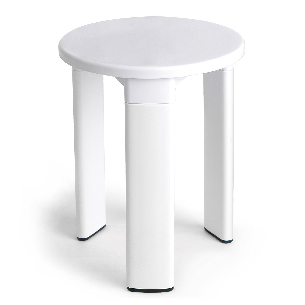 TATAY Round stool, with three legs, made of resistant plastic, easy to clean. White colour, glossy finish - image 1
