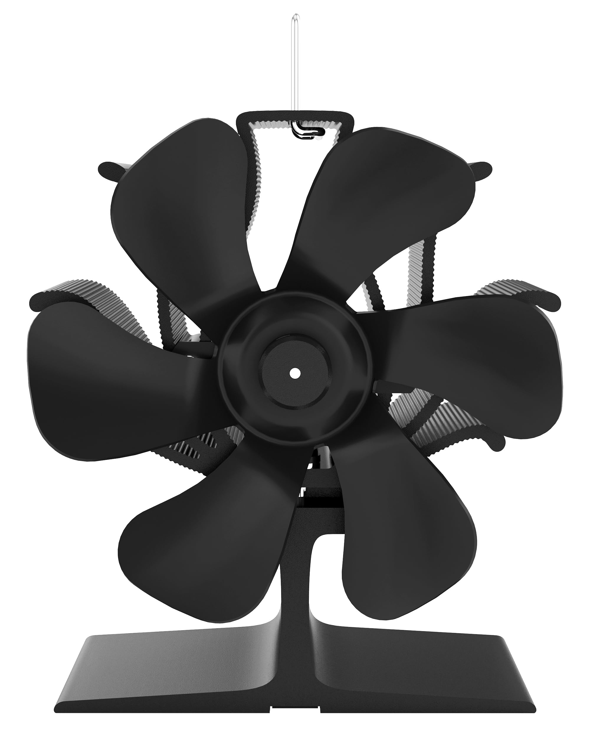 TITECK 6-Blade Mini Heat Powered Stove Fan for Wood Burning Stoves