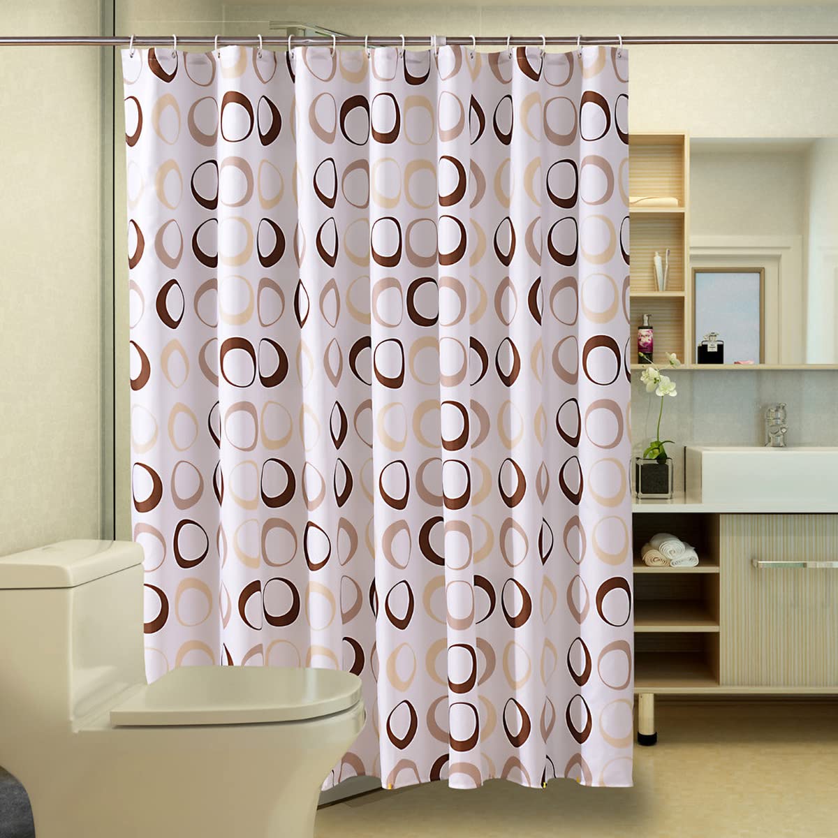 GONOVE Geometric Shower Curtain | Waterproof Polyester Fabric – 220x200cm