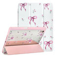 Fycyko iPad 10th/11th Gen Case | Floral Bow Print Trifold Stand Cover