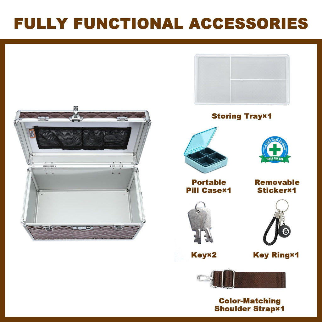 HEWEI WORKS Medication LockBox with Key, Lockable Medicine Storage Box, Security Lock Box, Medical Organizer - image 3